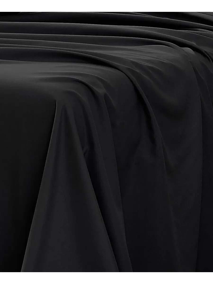 Комплект постельного белья из микрофибры, 6 предметов, Queen, No-Slip Ultra Soft Deep Pocket — изображение 4 из 5, черный