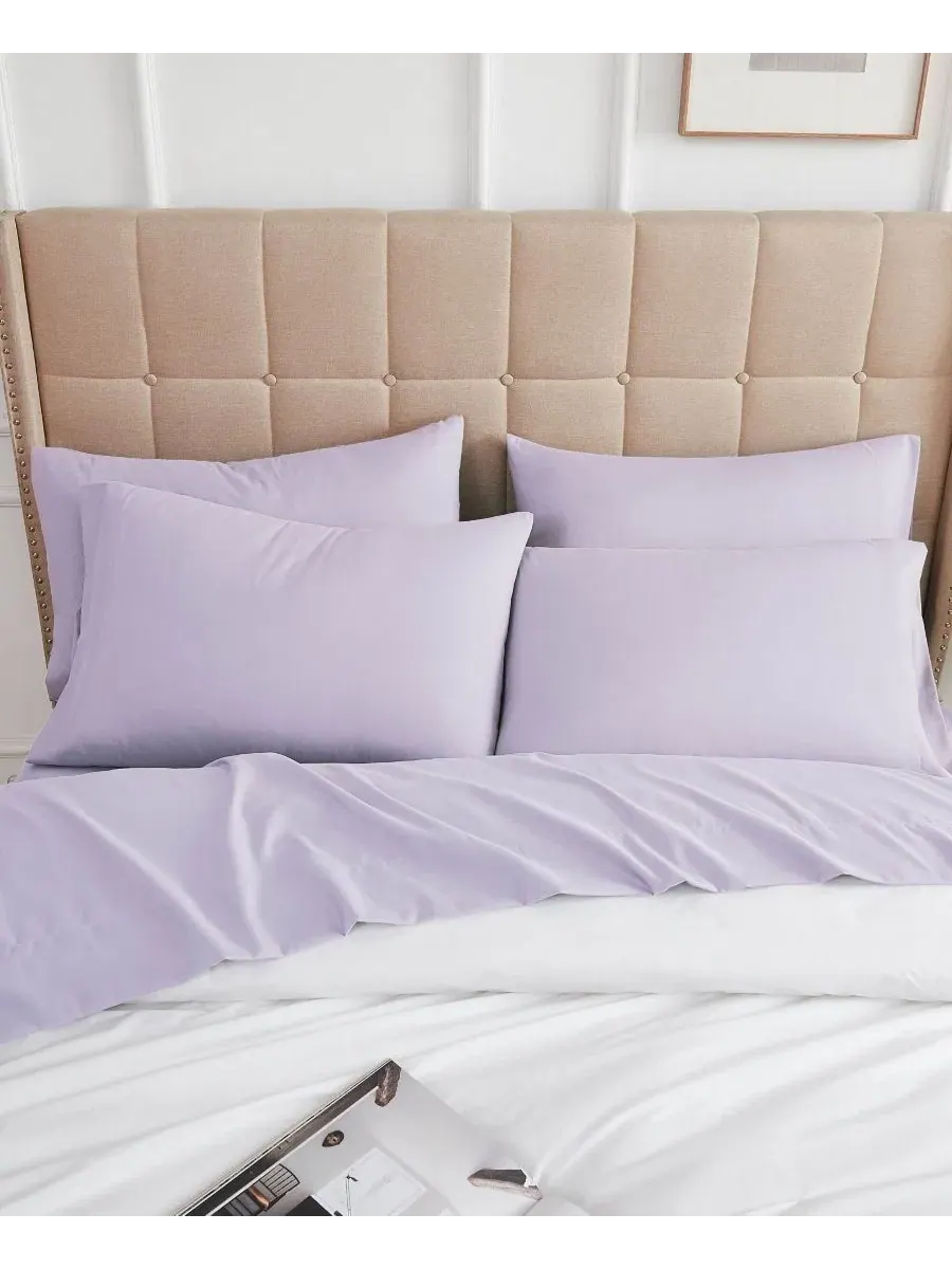 Комплект постельного белья из микрофибры, 6 предметов, Queen Southshore Fine Linens — изображение 3 из 5, дымка