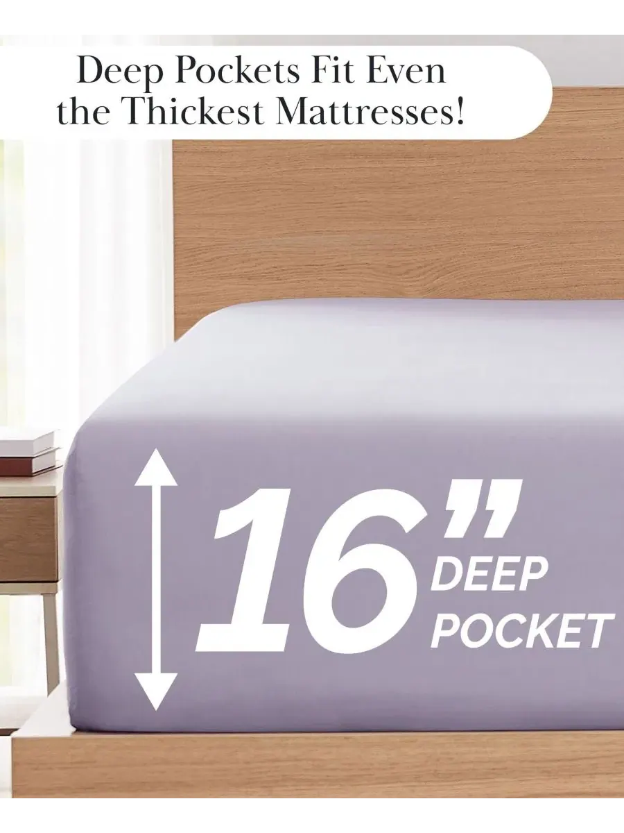 Комплект постельного белья из микрофибры, 6 предметов, Queen Southshore Fine Linens — изображение 5 из 5, дымка