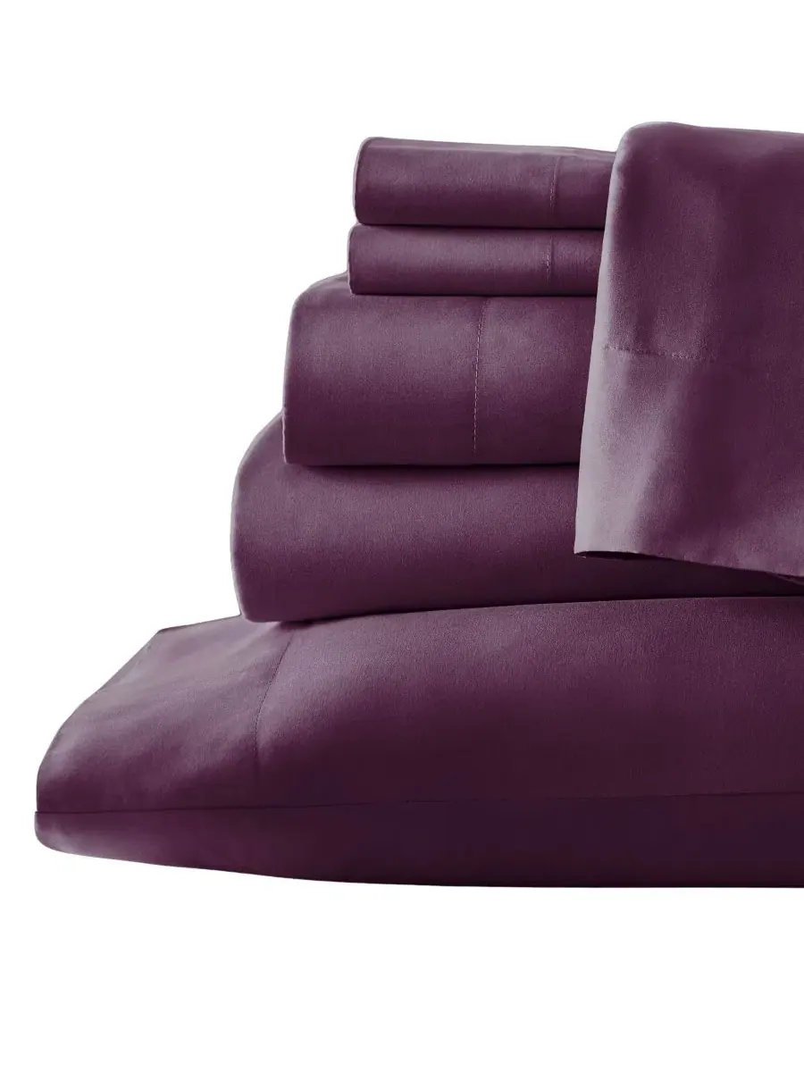 Комплект постельного белья из микрофибры, 6 предметов, Queen, No-Slip Ultra Soft Deep Pocket