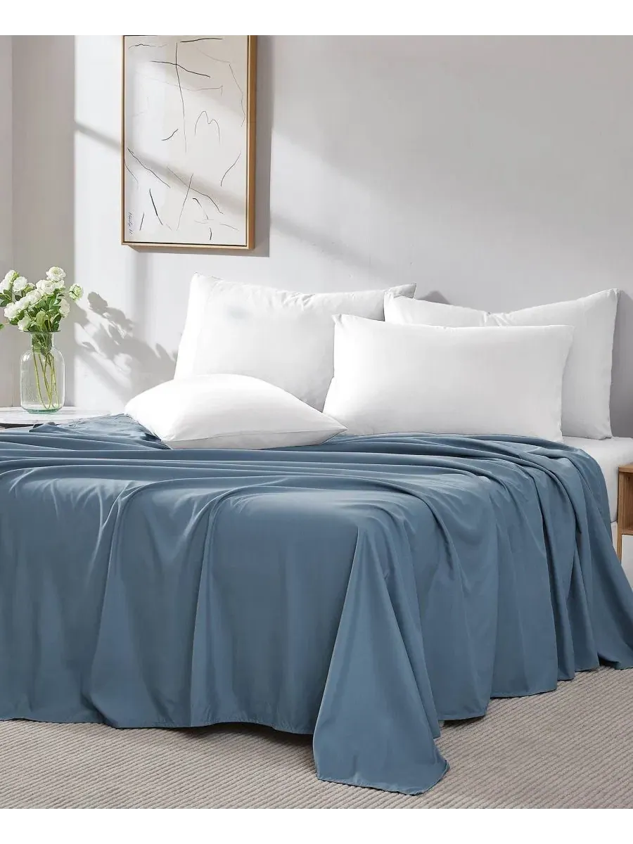 Комплект простыней из 2 шт, King, из полиэстера Southshore Fine Linens — изображение 3 из 5, синий