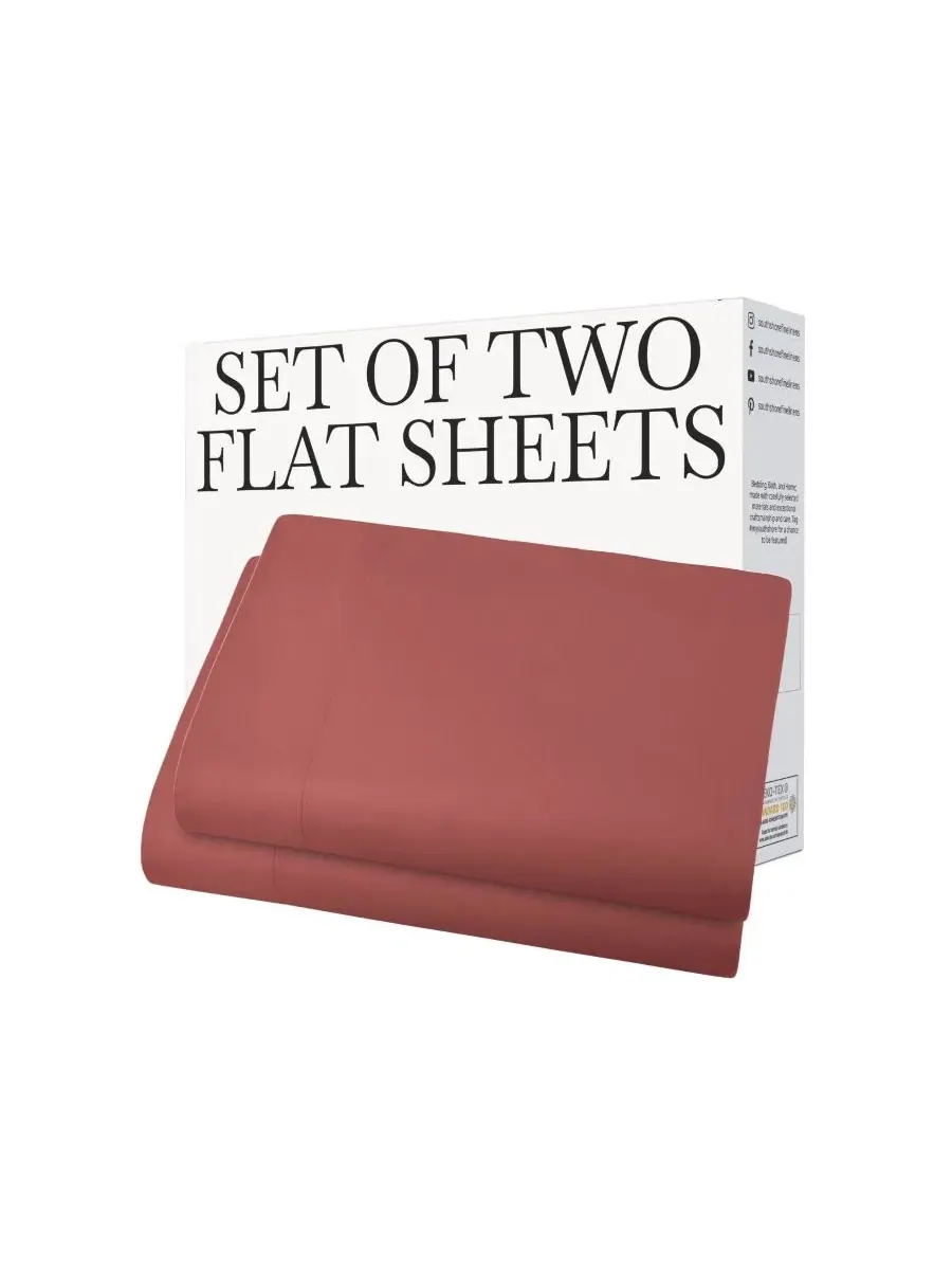Комплект простыней из 2 шт., King, мягкая ткань Southshore Fine Linens — изображение 5 из 5, красный