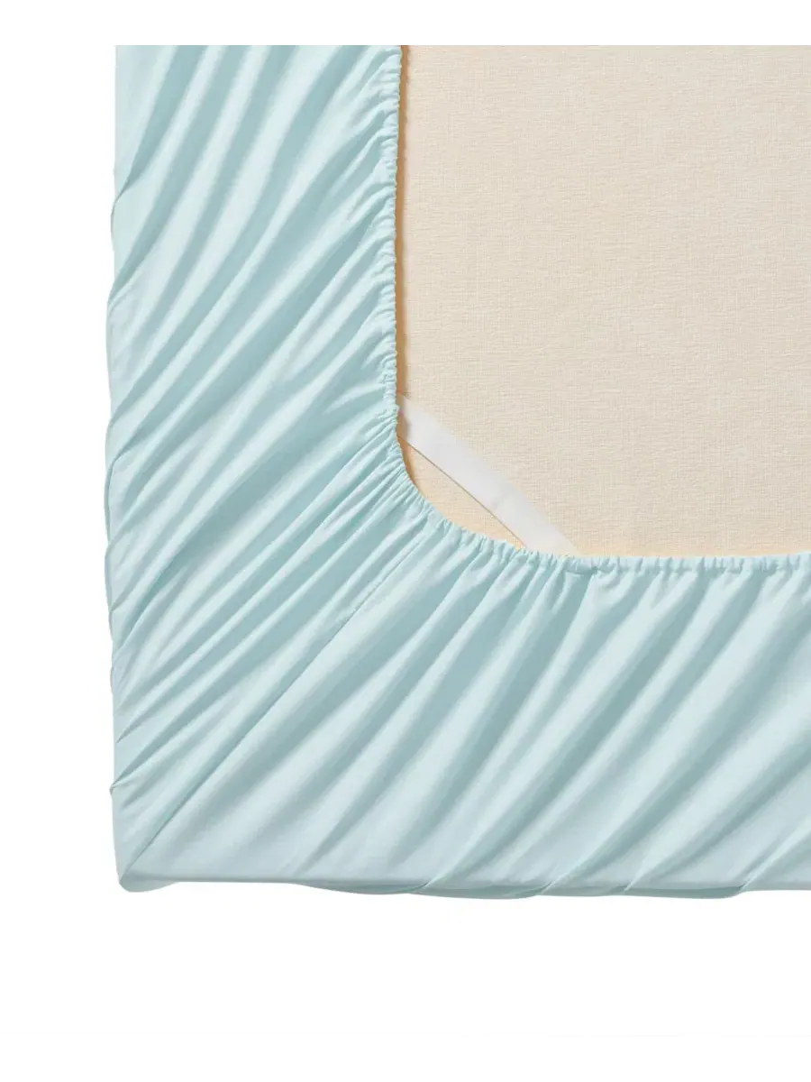 Просторная простыня на резинке из микрофибры, 1500 нитей, Twin XL Sweet Home Collection — изображение 3 из 4, светлый синий