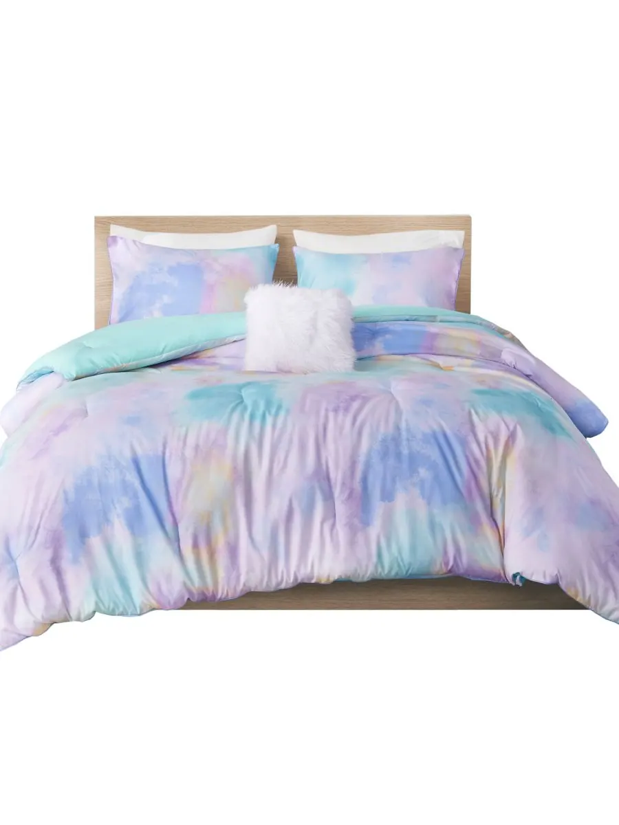 Комплект постельного белья Cassiopeia Watercolor Tie Dye, 4 предмета, размер King/California King — изображение 10 из 10