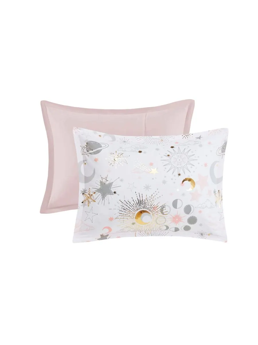 Комплект постельного белья Intelligent Design Celia Starry Sky Metallic из 4 предметов, размер — изображение 2 из 10