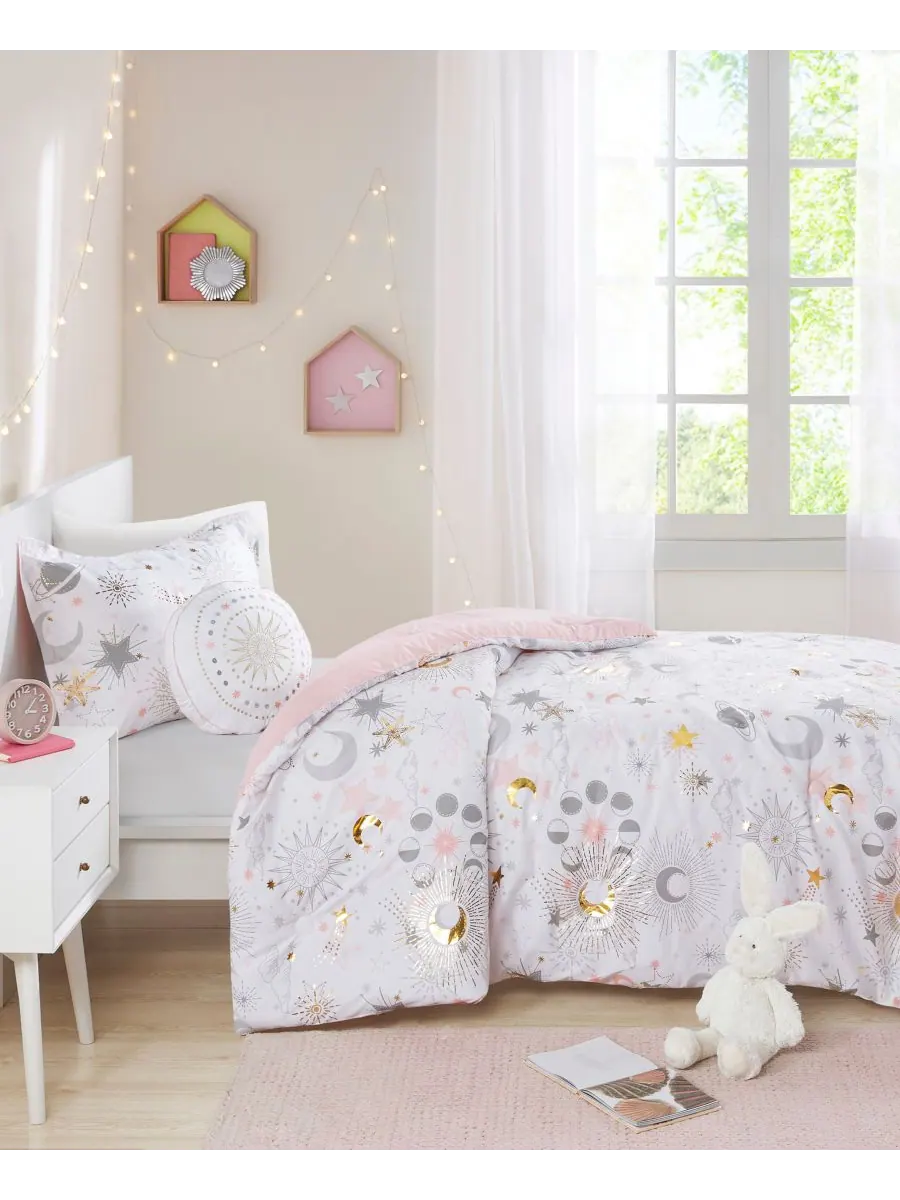 Комплект постельного белья Intelligent Design Celia Starry Sky Metallic из 4 предметов, размер — изображение 5 из 10