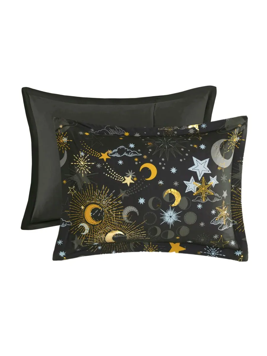 Комплект постельного белья Intelligent Design Celia Starry Sky Metallic из 4 предметов, размер — изображение 7 из 10