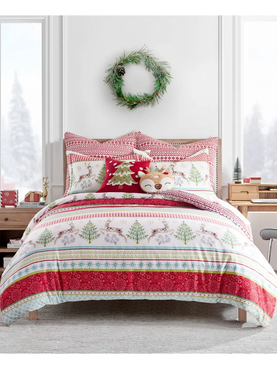 Комплект постельного белья Home Merry and Bright Комета и Купидон, двусторонний, 2 предмета, размер — изображение 1 из 6