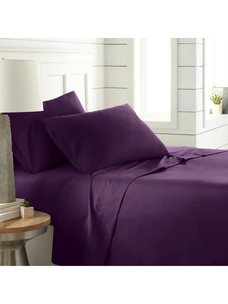 Комплект постельного белья Chic Solids Ultra Soft из 4 предметов, размер Full Southshore Fine Linens — изображение 5 из 8