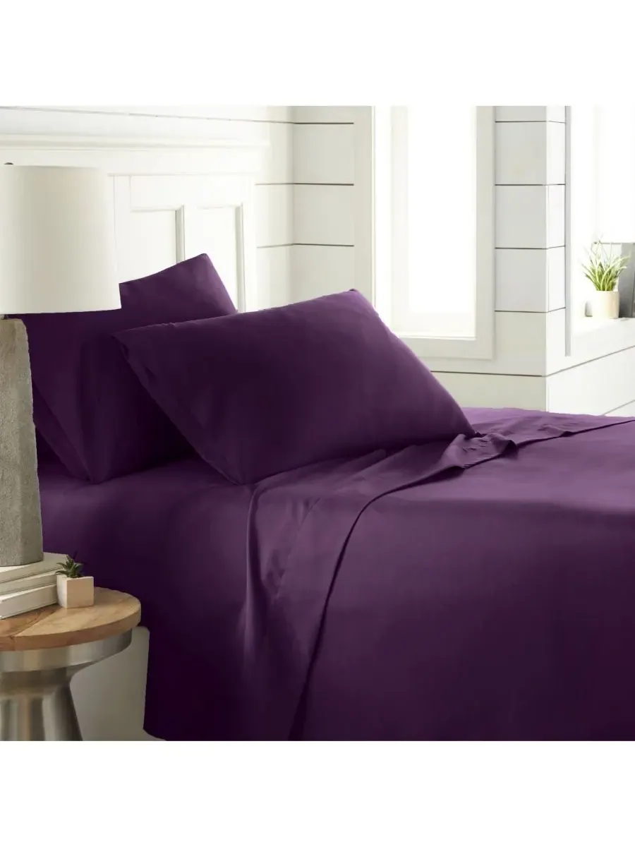 Комплект постельного белья Chic Solids Ultra Soft из 4 предметов, размер Full Southshore Fine Linens — изображение 5 из 8