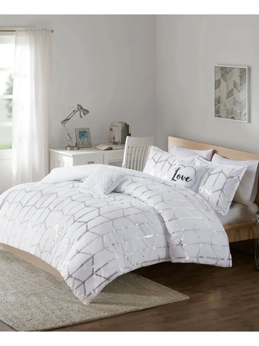 Комплект постельного белья Raina Metallic из 5 предметов, размер King/California King Intelligent