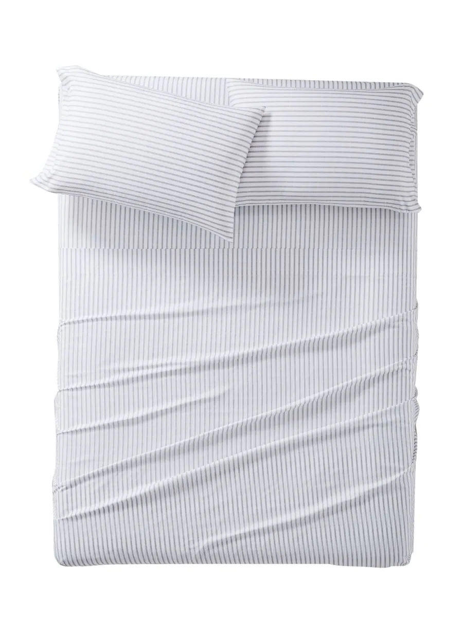 Комплект постельного белья из микрофибры с принтом, 4 предмета, размер Twin XL Truly Soft — изображение 3 из 3, белый/серый