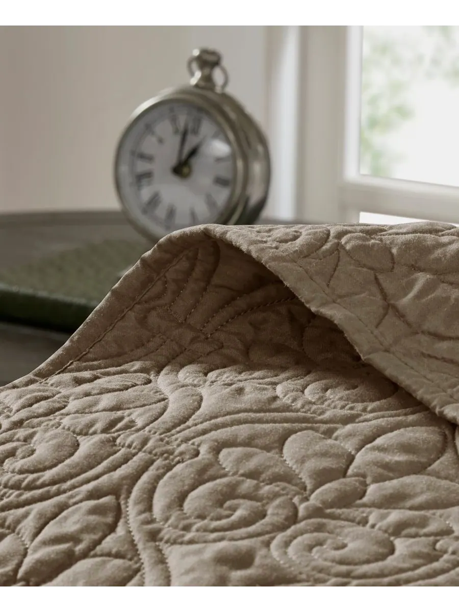 Стеганый комплект постельного белья quebec из 3 предметов, размер queen. Madison Park — изображение 5 из 8, хаки