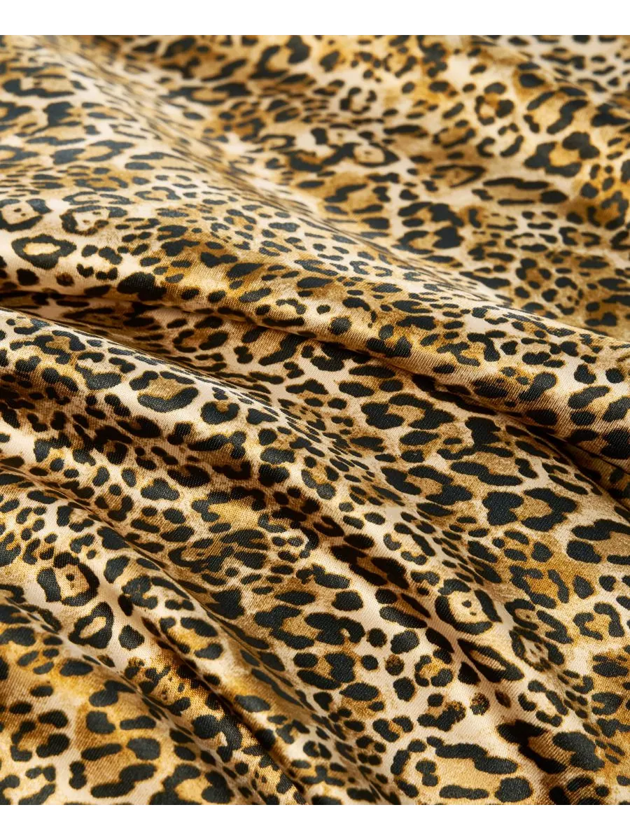 Комплект постельного белья из атласа, 4 предмета, размер King Juicy Couture, цвет Monica Leopard — изображение 3 из 9