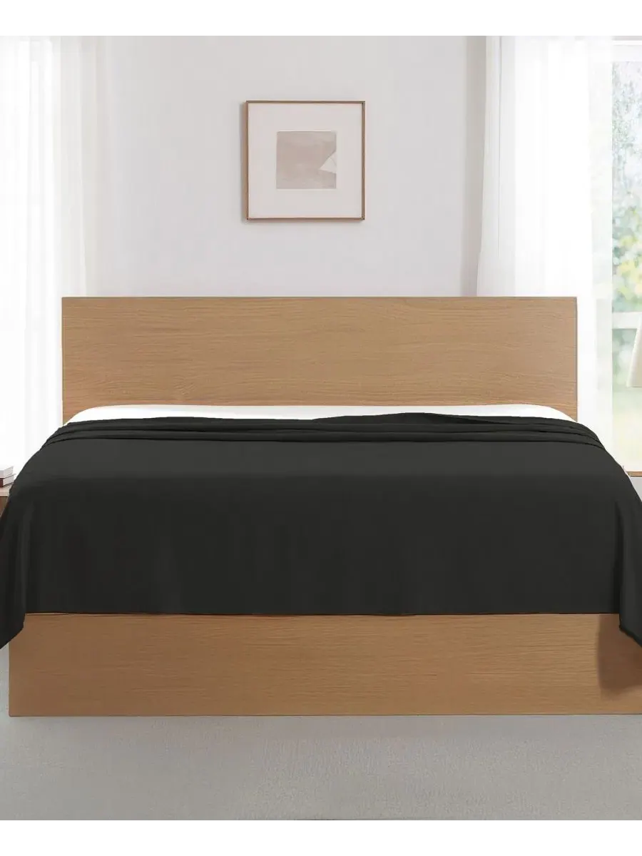 Комплект простыней 2 шт., с мягкой тканью, Queen Southshore Fine Linens — изображение 4 из 5, черный