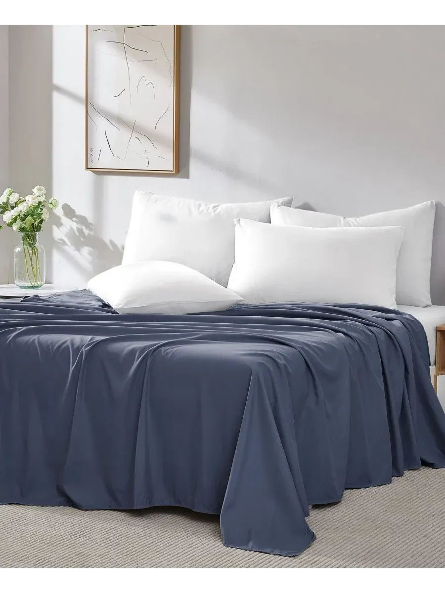 Набор из 2 простыней Vilano Premium Ultra Soft, Queen Southshore Fine Linens — изображение 3 из 5, синий