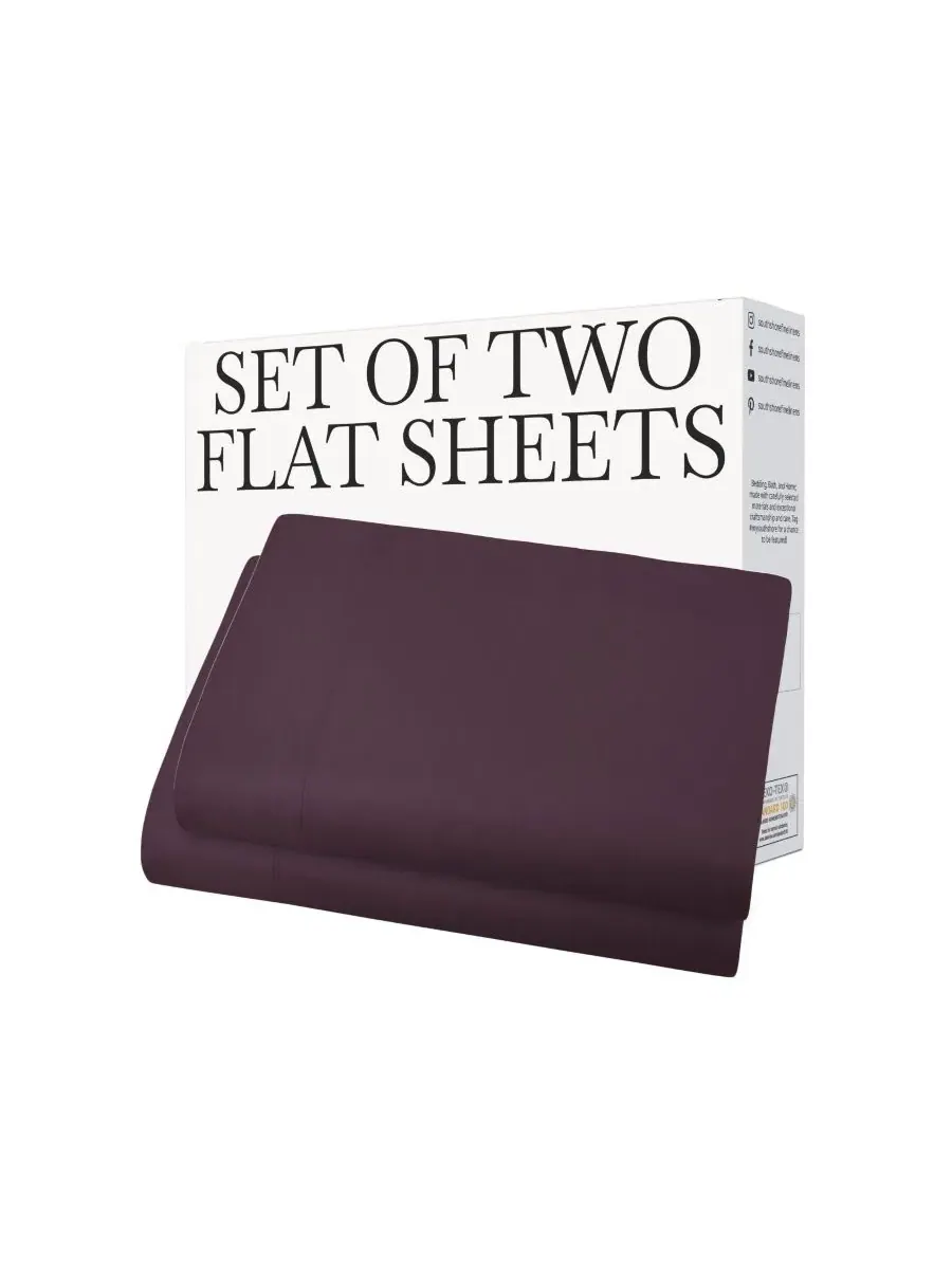 Комплект простыней 2 шт. Vilano Premium Ultra Soft, Queen Southshore Fine Linens — изображение 5 из 5, фиолетовый
