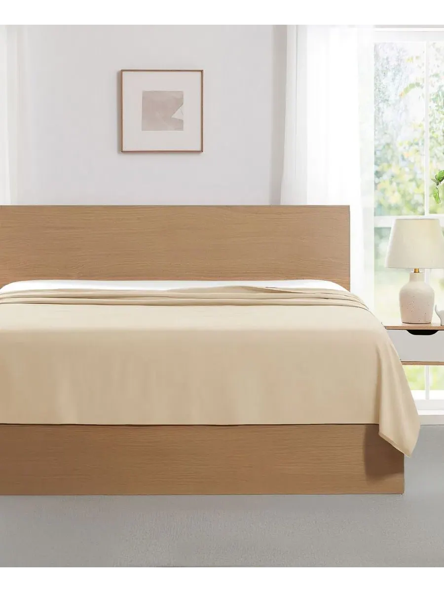 Комплект простыней Vilano Premium Ultra Soft 2-Pack Flat Sheet, Twin XL Southshore Fine Linens — изображение 2 из 5, бежевый