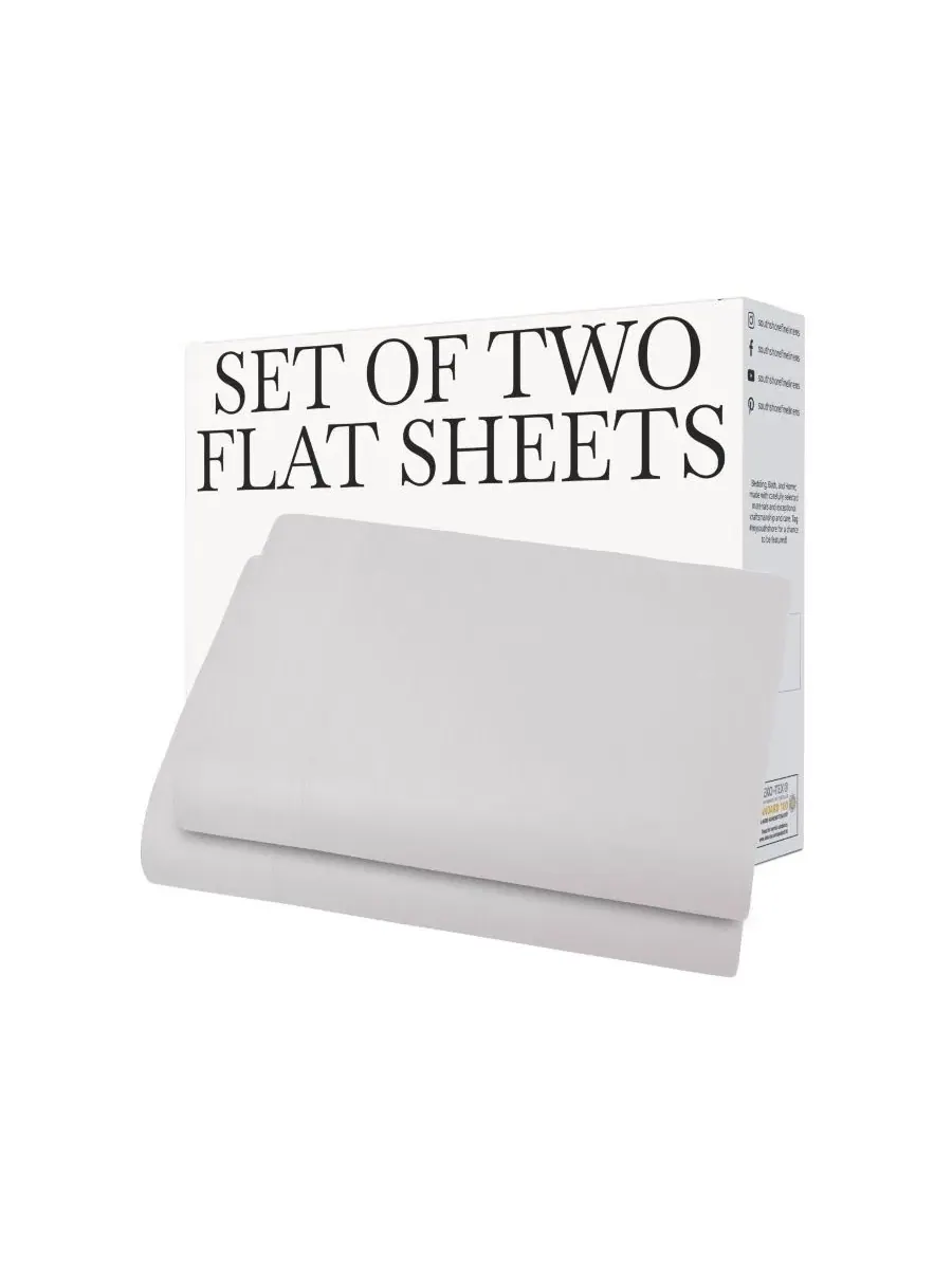 Комплект простыней Vilano Premium Ultra Soft, 2 шт, Twin XL Southshore Fine Linens — изображение 4 из 5, светлый серый
