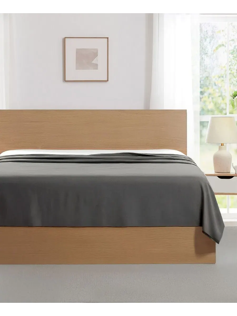 Простыня плоская 2 шт., Twin XL Southshore Fine Linens — изображение 2 из 5, темный серый