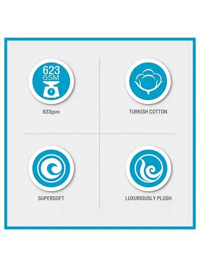 Набор банных полотенец Madison Park Signature из хлопка премиум-класса, 6 шт — изображение 6 из 6, белый
