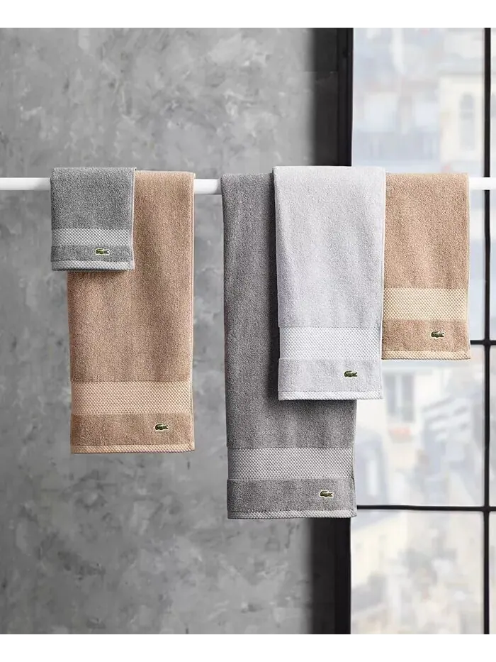 Набор полотенец Lacoste Home Lacoste Heritage Supima из хлопка 6 шт — изображение 8 из 15, мята