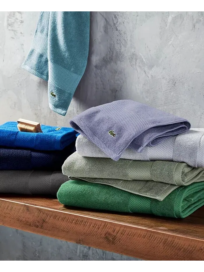 Набор полотенец Lacoste Home Lacoste Heritage Supima антимикробных хлопковых, 6 шт — изображение 3 из 12, зеленый