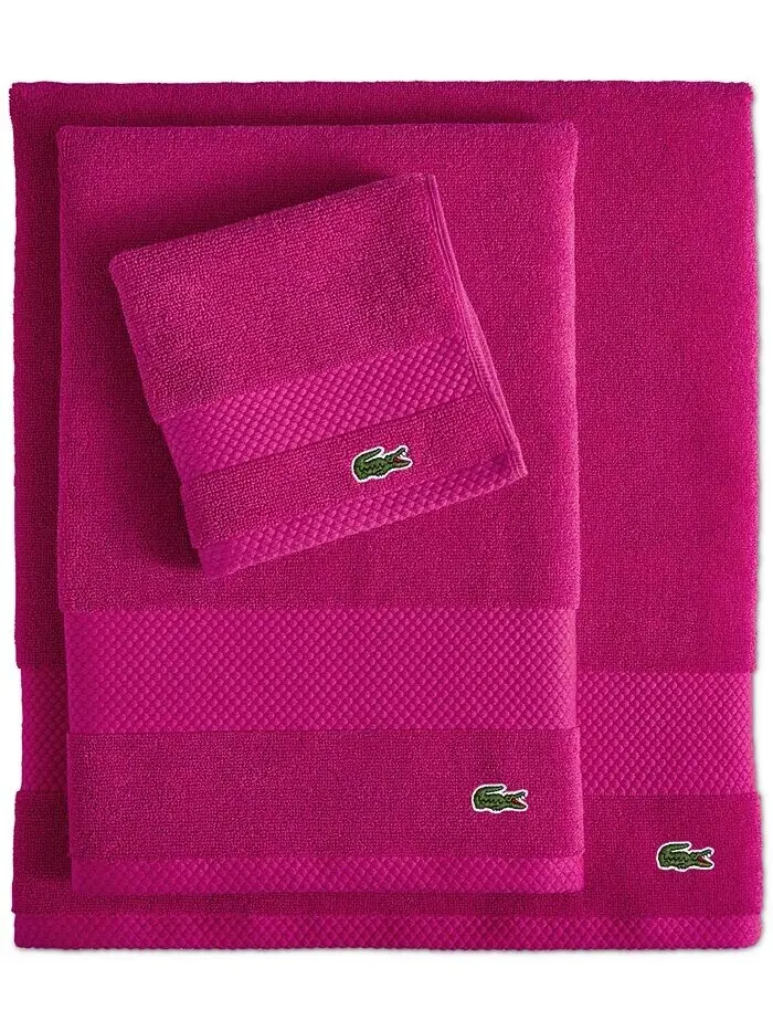 Набор полотенец Lacoste Home Lacoste Heritage Supima антимикробных хлопковых, 6 шт — изображение 2 из 13, маджента