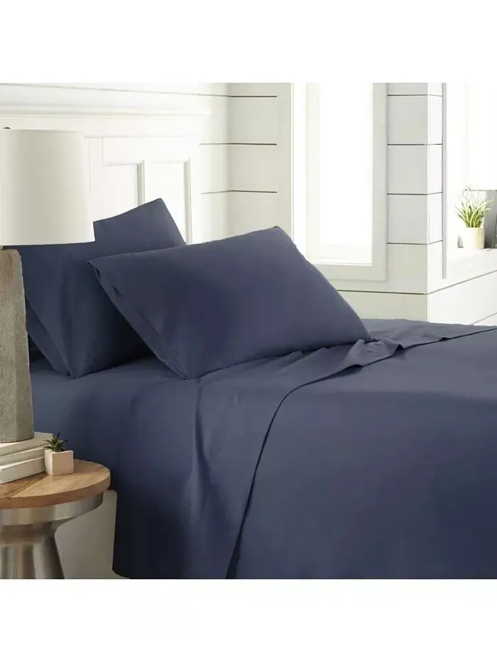 Ультрамягкие комплекты простыней Chic Solids из 4 предметов Southshore Fine Linens — изображение 3 из 7, серый