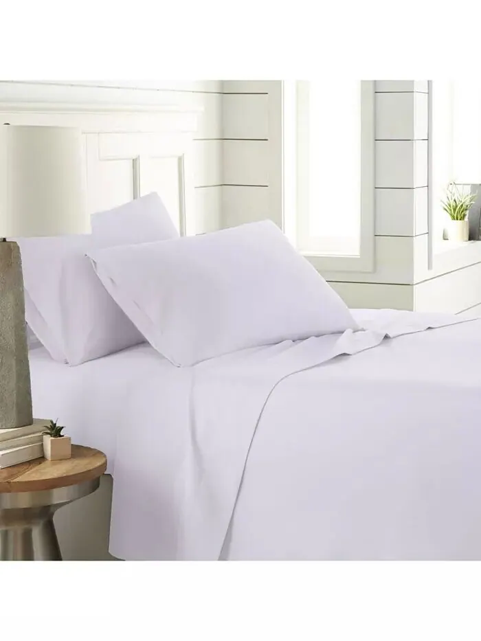 Ультрамягкие комплекты простыней Chic Solids из 4 предметов Southshore Fine Linens — изображение 7 из 7, серый