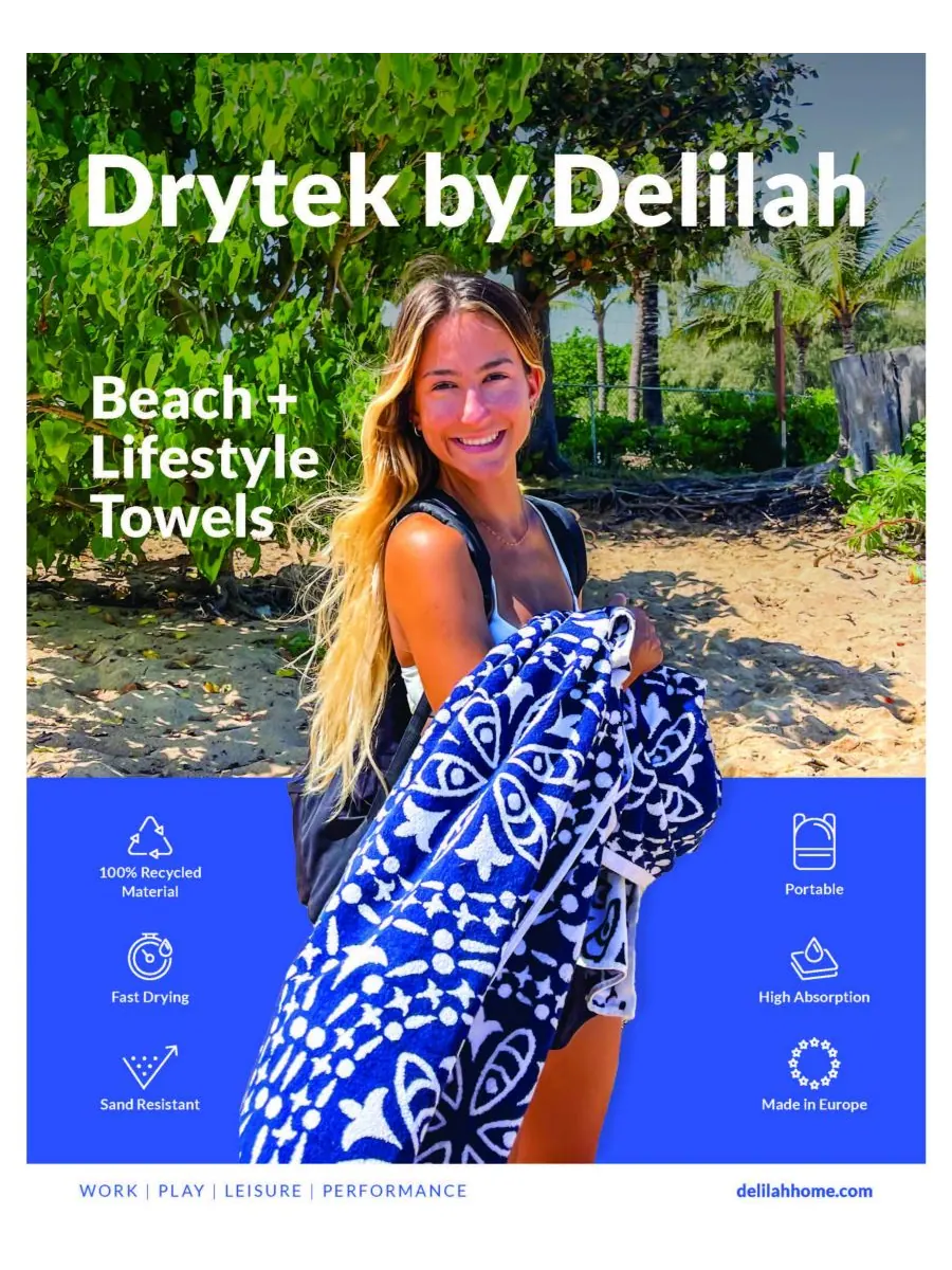 Пляжное полотенце Drytek by Delilah, 36" x 70" Delilah Home — изображение 2 из 3, бирюзовый