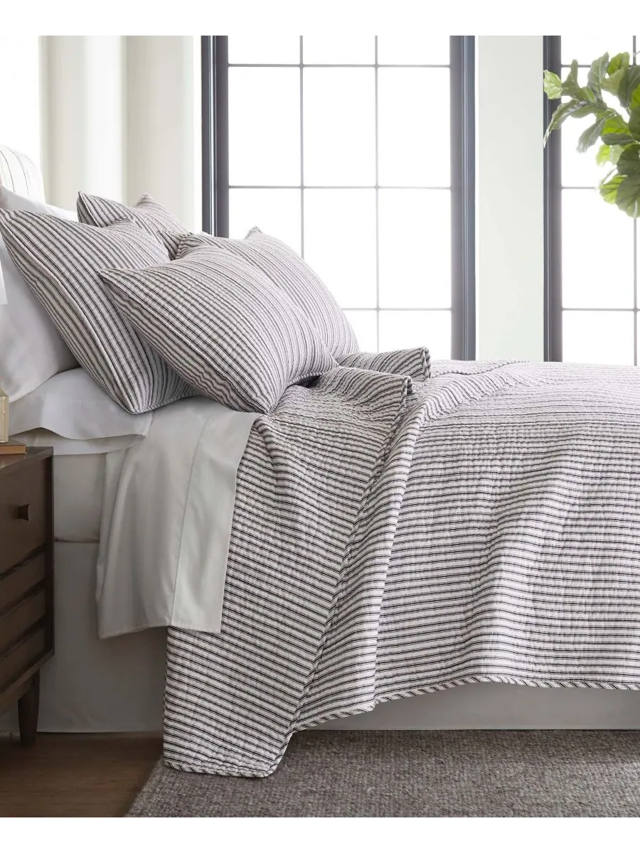 Двусторонний комплект постельного белья Tobago Stripe, 2 предмета, размер Twin/Twin XL Levtex — изображение 1 из 5, черный