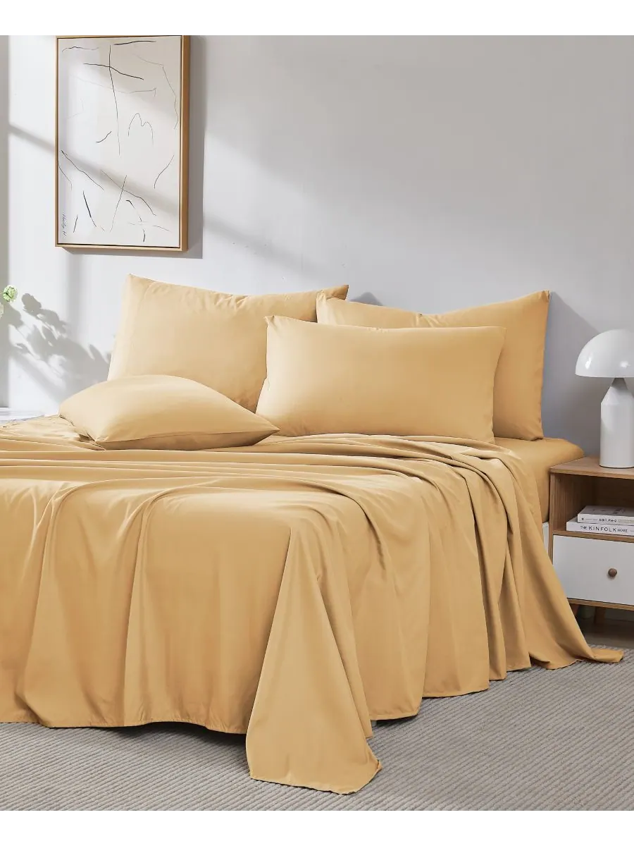 Комплект постельного белья Vilano 21 дюйм, очень глубокие карманы, 6 предметов, размер California — изображение 1 из 4