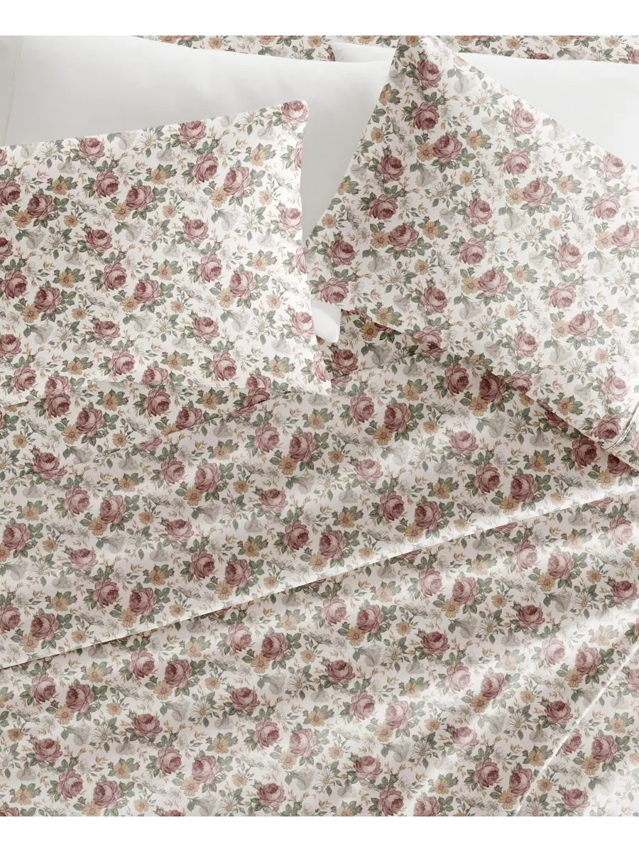 Комплект постельного белья Delicate Blossoms из 4 предметов, размер California King ienjoy Home — изображение 3 из 4, розовый