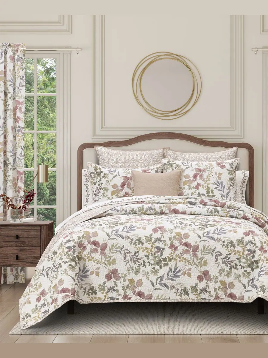 Комплект постельного белья Rosewood Botanical Leaf из 3 предметов, размер Twin/Twin XL Royal Court — розовый