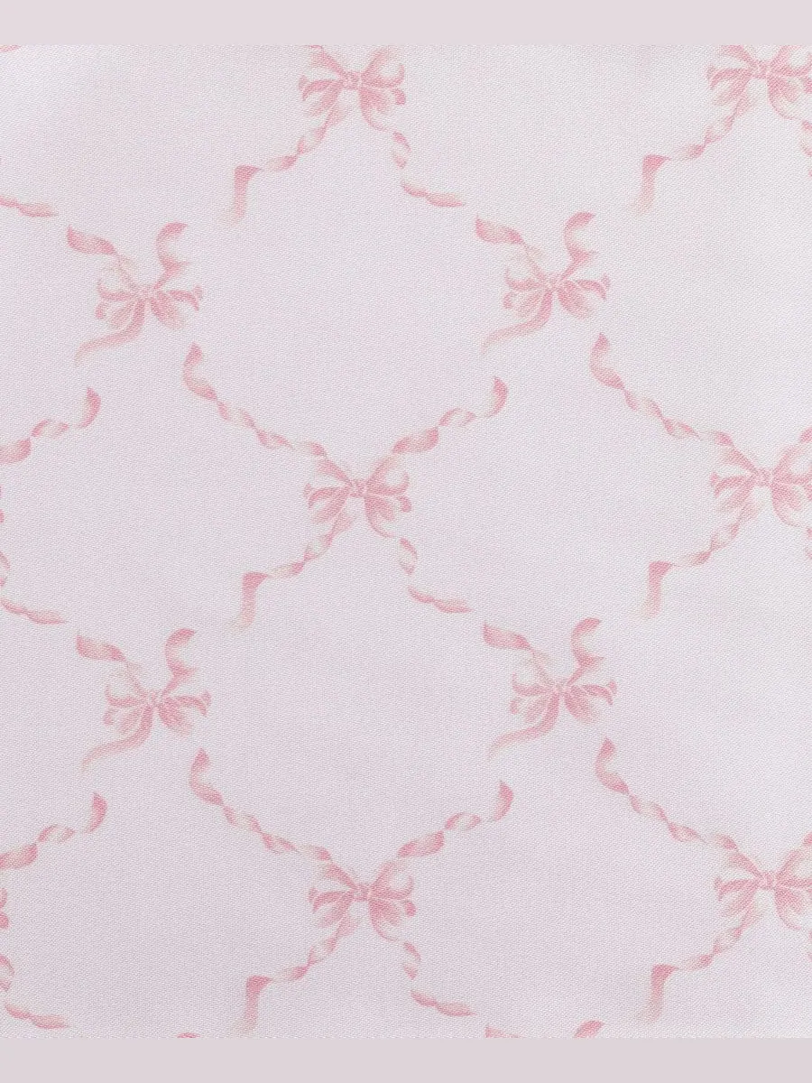 Комплект постельного белья из атласа с принтом, 4 предмета, размер King Laura Ashley — изображение 4 из 5, розовый