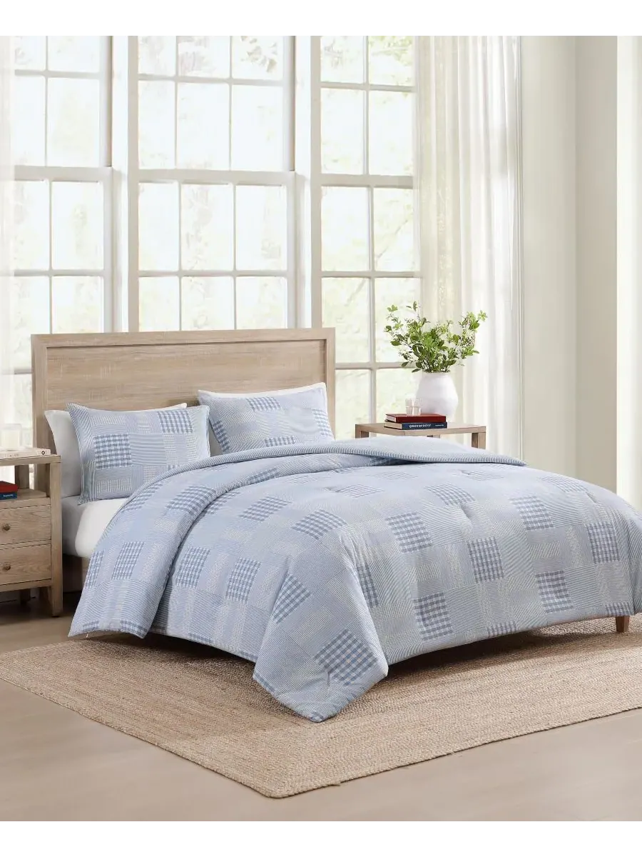 Комплект постельного белья Hamptons Patchwork Cotton из 3 предметов, размер Full/Queen Tommy — изображение 2 из 9