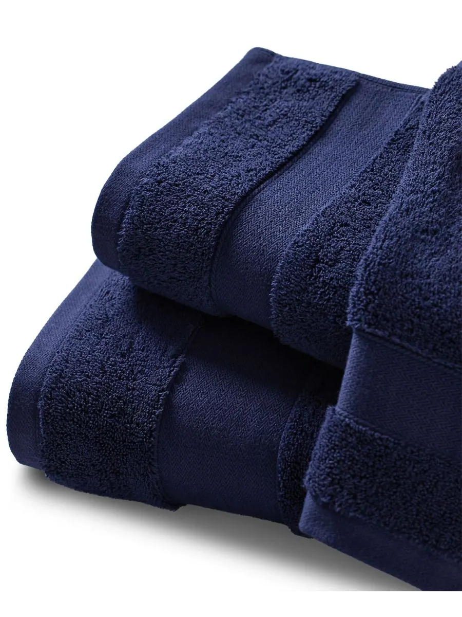 Банное полотенце watson из хлопка, 76,6 см x 137 см. Lauren Ralph Lauren — изображение 3 из 4, темно-синий