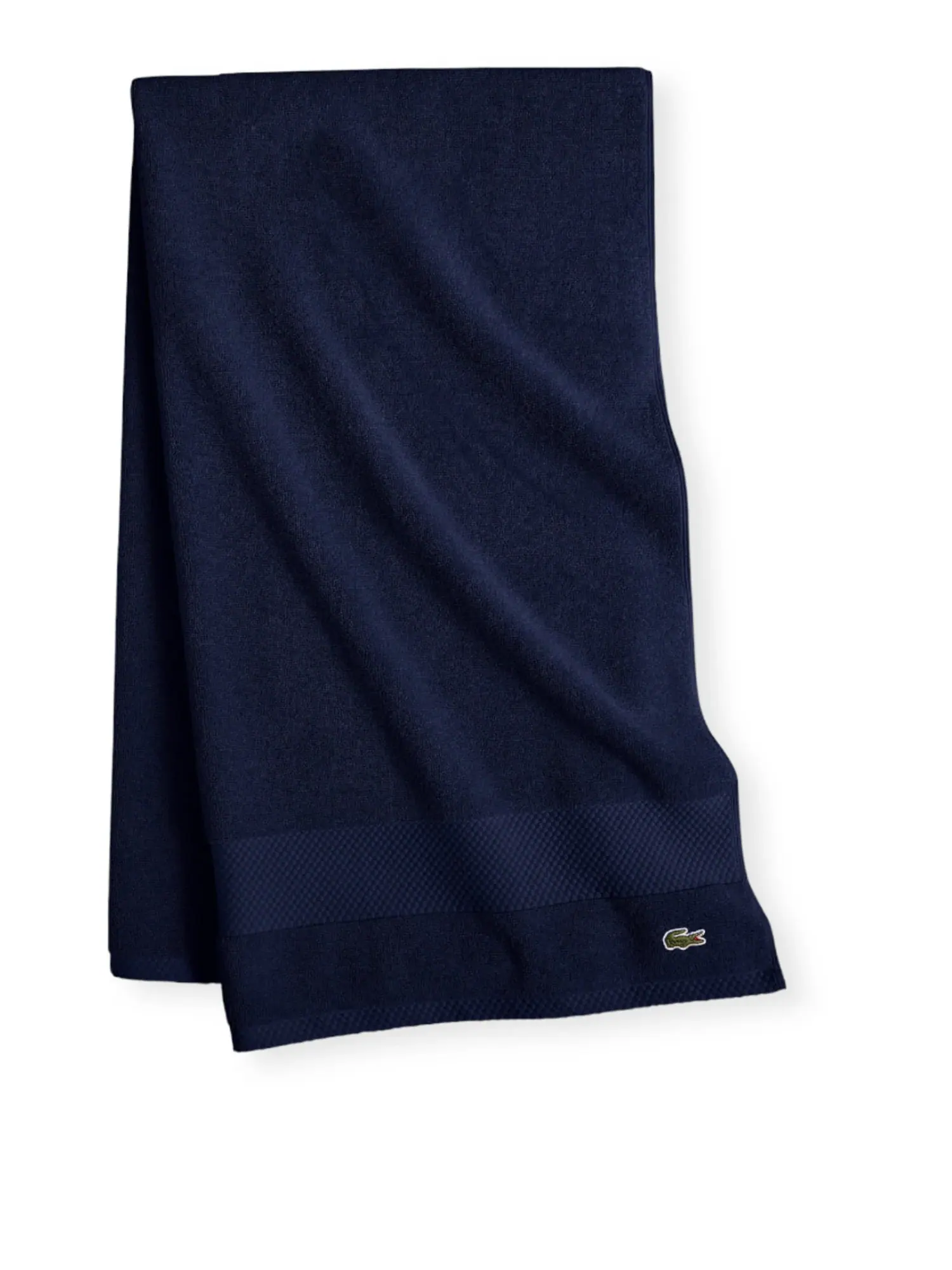 Антимикробное банное полотенце Heritage из хлопка Supima, 76,6 см x 137 см Lacoste Home, Navy, Bath