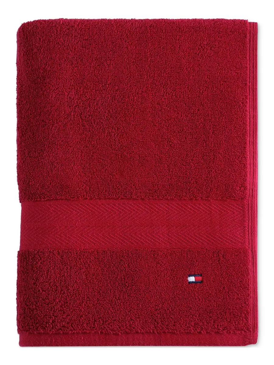 Современное американское банное полотенце из однотонного хлопка, 76,6 см x 137 см Tommy Hilfiger