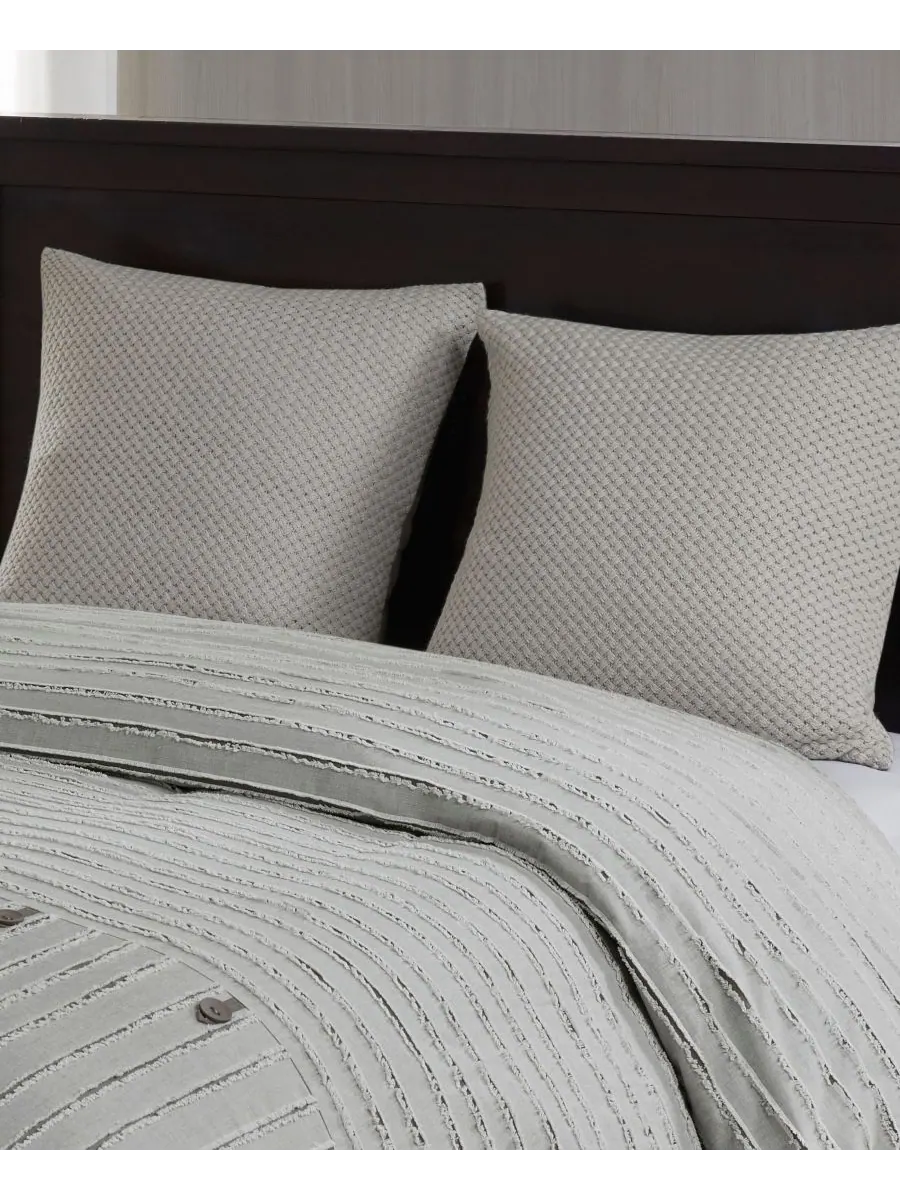 Комплект постельного белья Essence Clipped Jacquard, 9 предметов, размер Queen Madison Park — изображение 7 из 10, серый