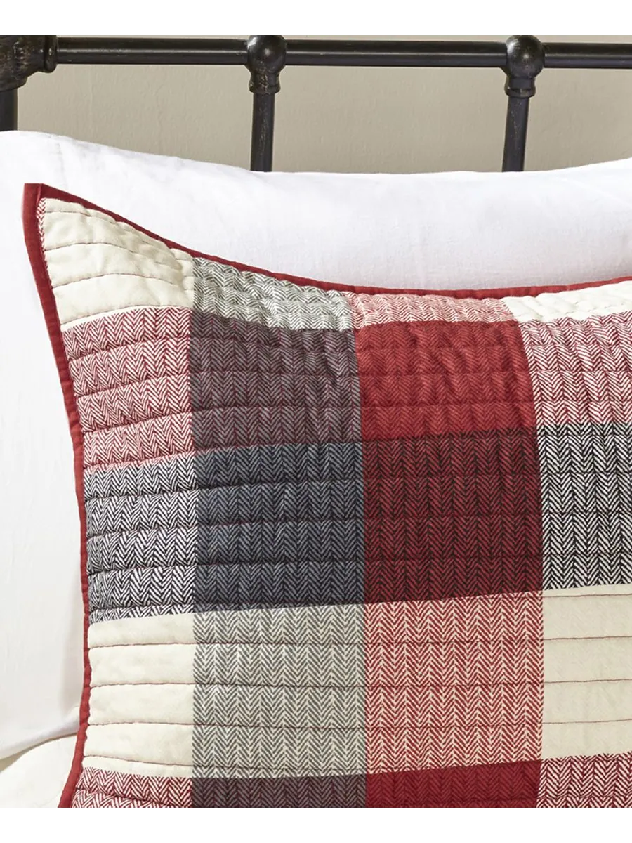Комплект постельного белья Ridge Herringbone из 6 предметов, размер King/California King Madison — изображение 3 из 6