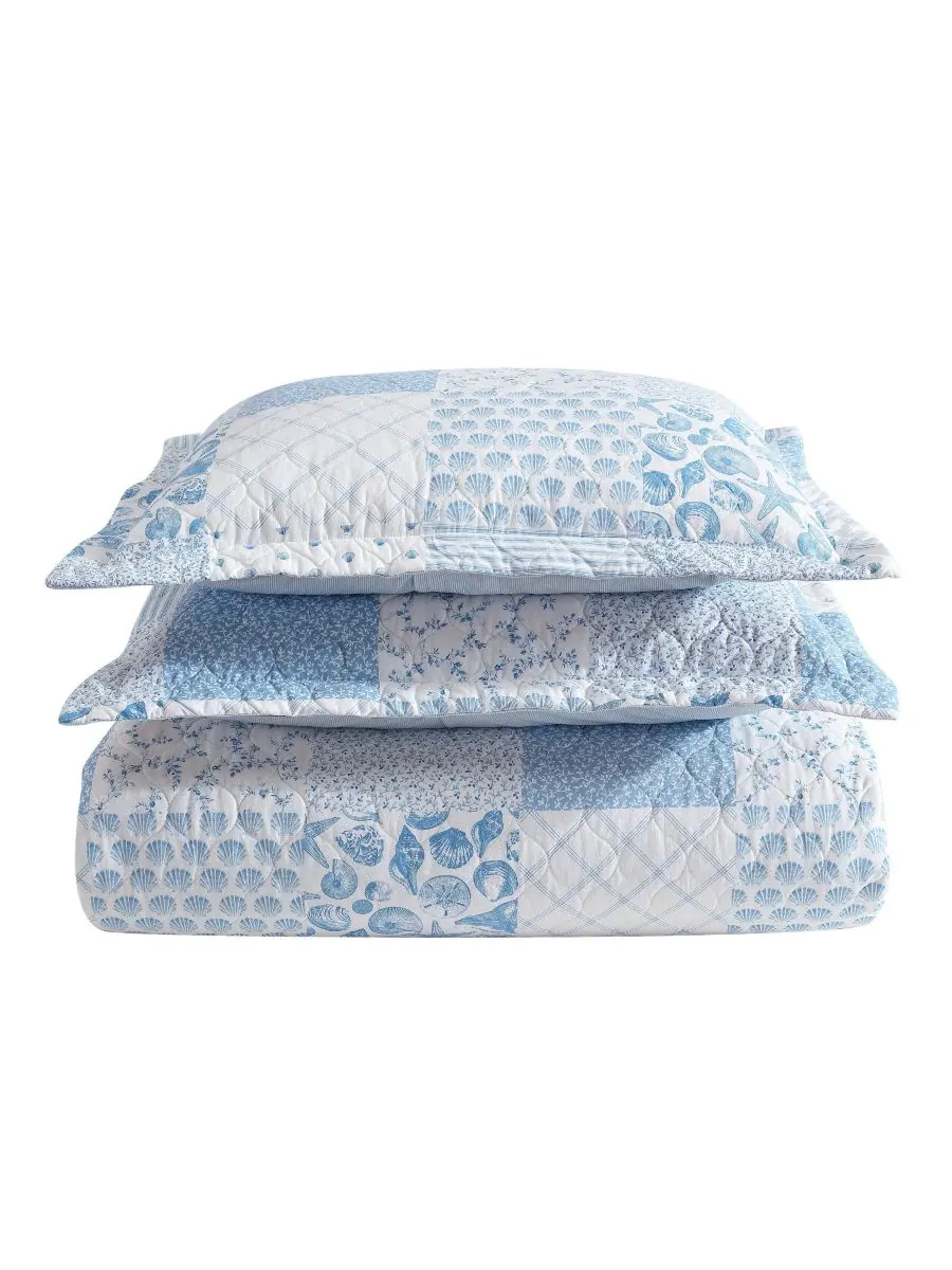 Двусторонний комплект постельного белья colleens из 3 предметов, размер king Laura Ashley — изображение 6 из 8, синий