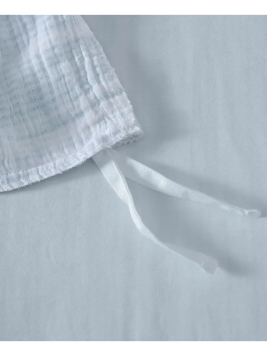 Комплект постельного белья Home Boracay Stripe Muslin Textured, 3 предмета, размер King Levtex — изображение 6 из 7, синий