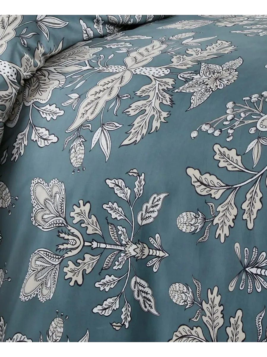 Комплект постельного белья Vintage-Like Garden из 3 предметов, размер King Southshore Fine Linens — изображение 4 из 5, синий