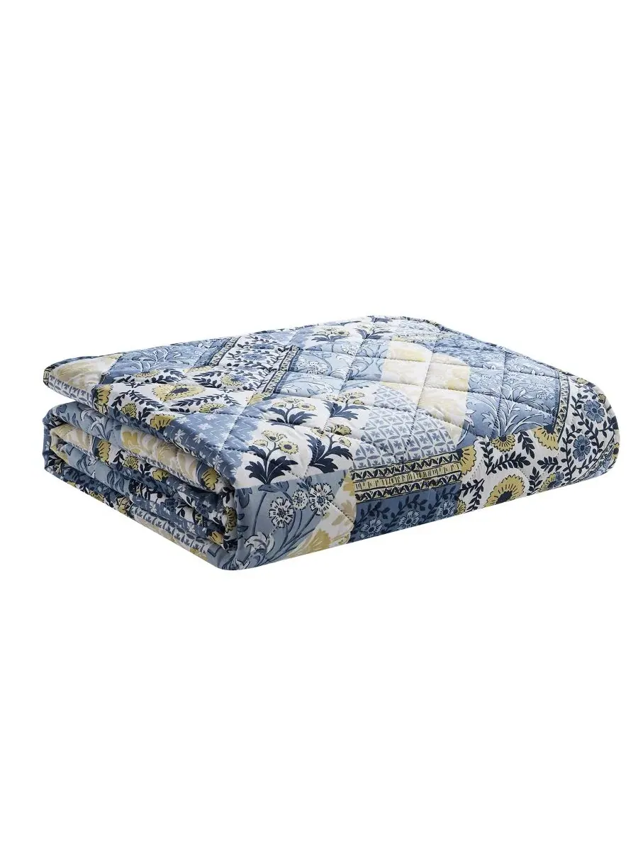 Покрывало Joel Patchwork King с наволочками VCNY Home — изображение 4 из 5, синий