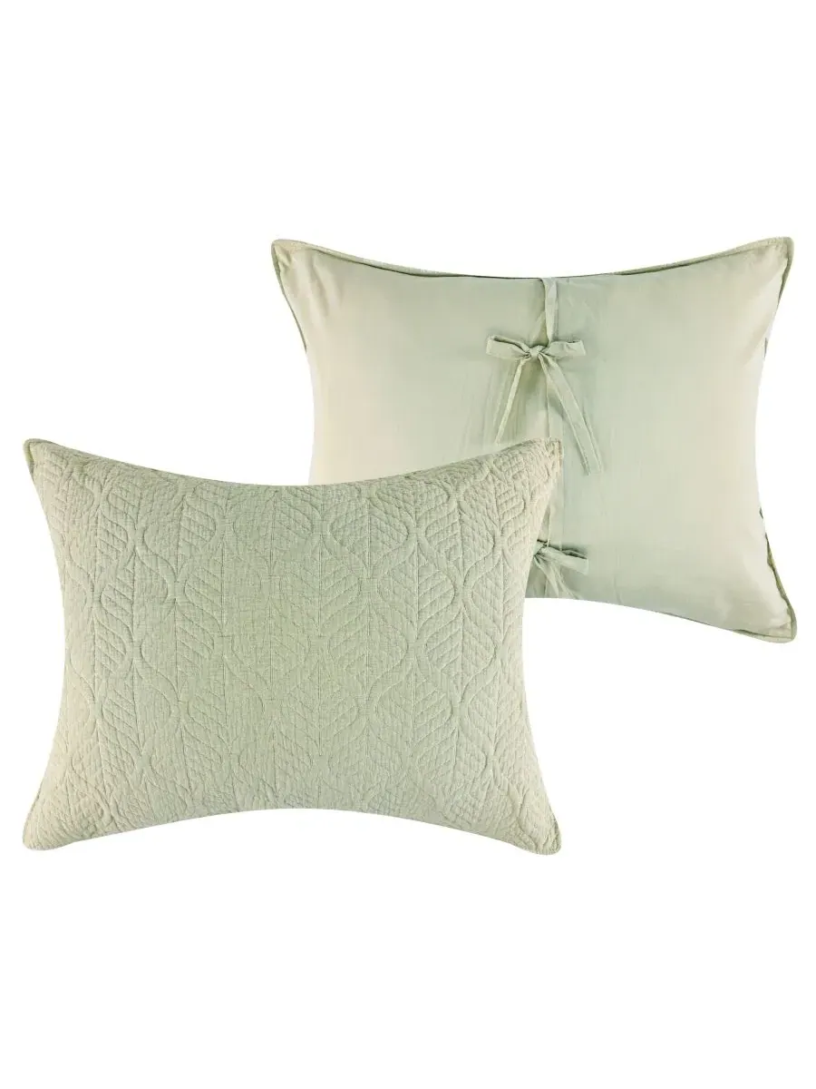 Наволочка Harper Jacquard-Woven Lightweight Greenland Home Fashions — изображение 3 из 4, шалфейный