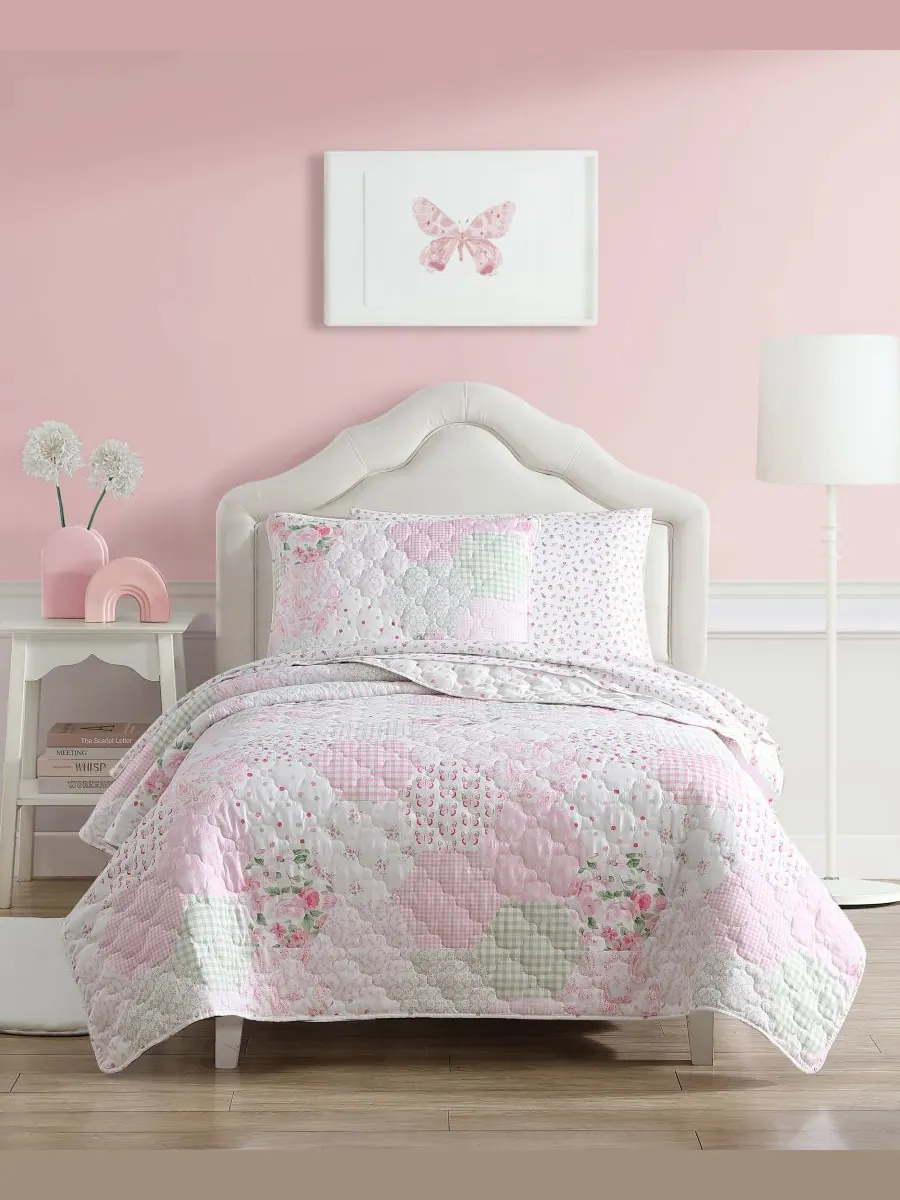 Двусторонний комплект постельного белья Ellyn, 2 предмета, размер Twin Laura Ashley — изображение 1 из 8, розовый