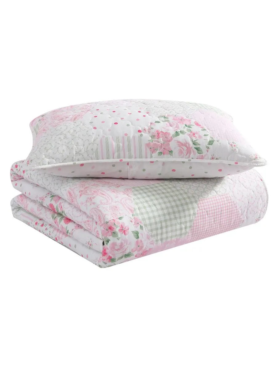 Двусторонний комплект постельного белья Ellyn, 2 предмета, размер Twin Laura Ashley — изображение 2 из 8, розовый