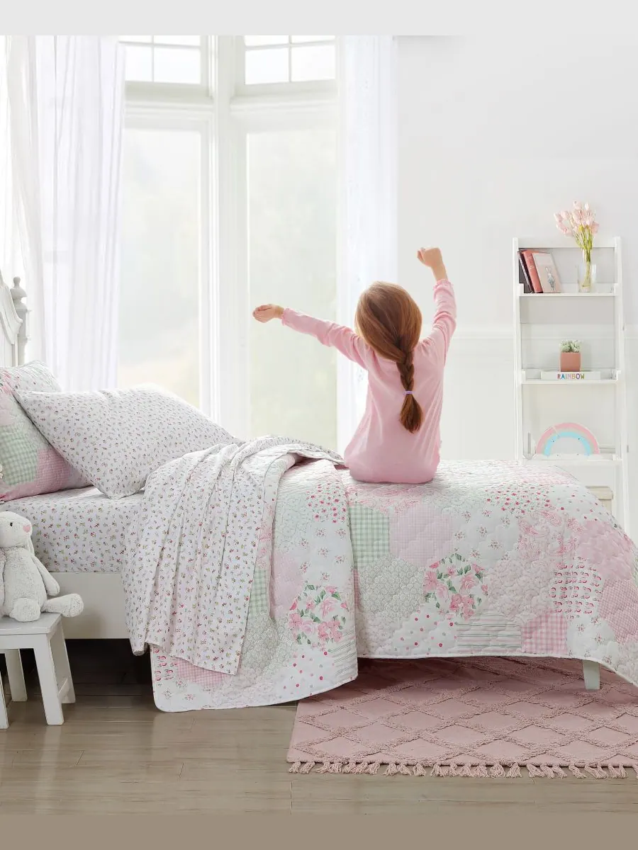Двусторонний комплект постельного белья Ellyn, 2 предмета, размер Twin Laura Ashley — изображение 6 из 8, розовый
